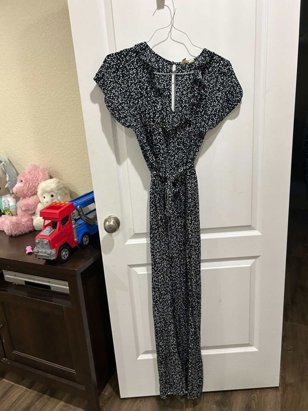 Roxy Black Floral Maxi Jumpsuit